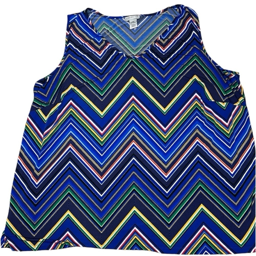 Catherine’s Bright Sleeveless Pullover Top Size 3X